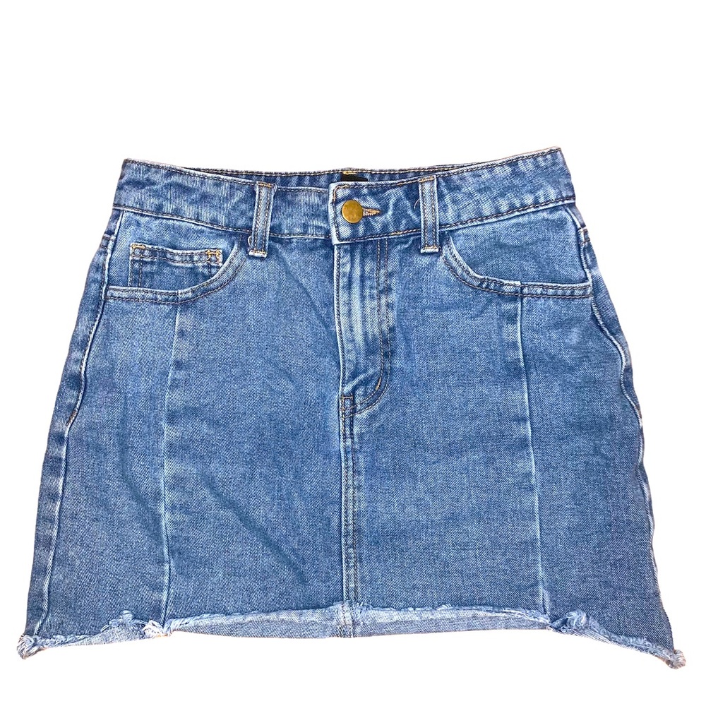 Mini denim skirt